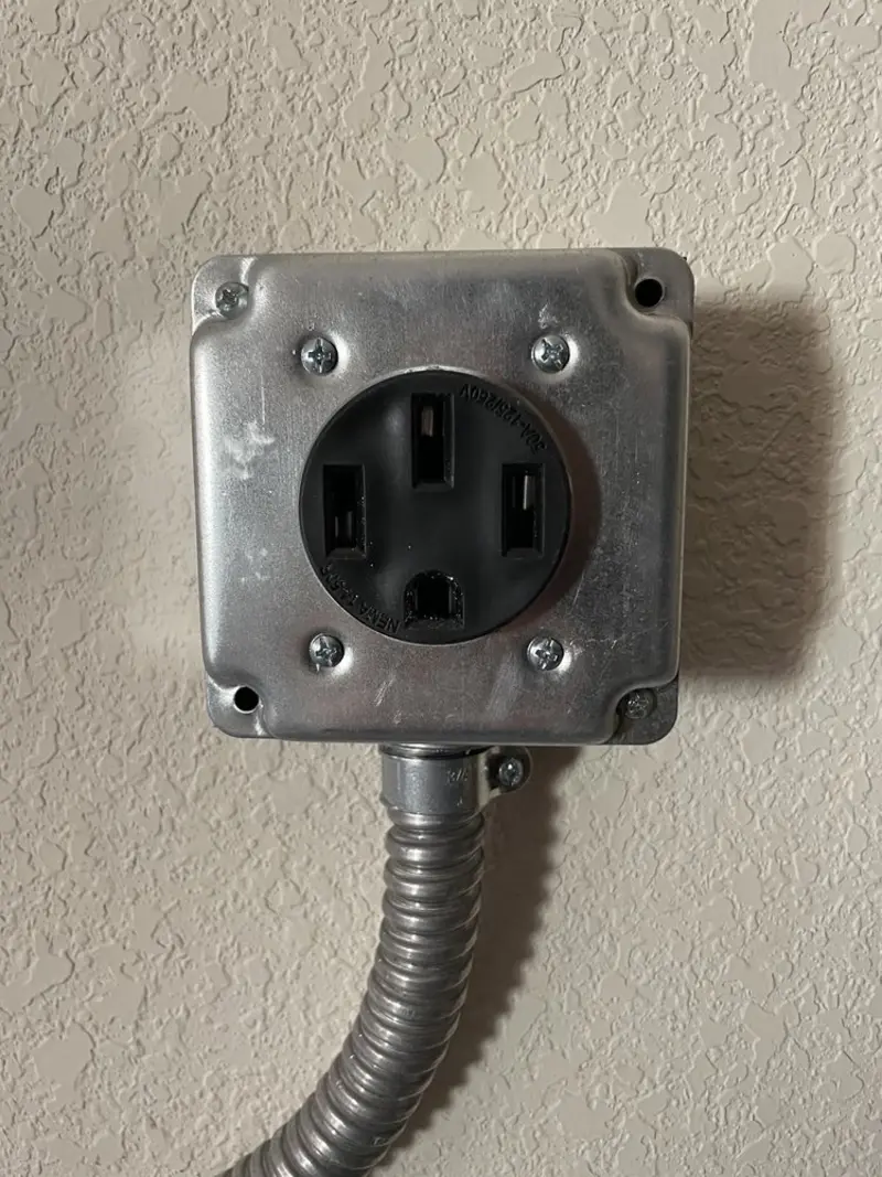 NEMA 14-50 outlet installed for Electrical Panel Upgrade in San Mateo